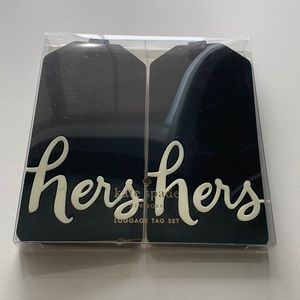 Kate Spade set of “Hers” luggage tags, new in sealed package